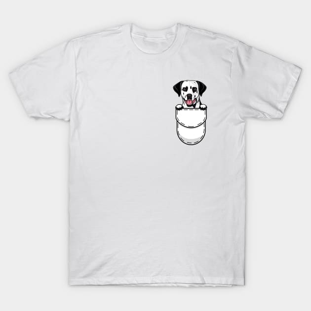 Funny Dalmatian Pocket Dog T-Shirt by Pet My Dog